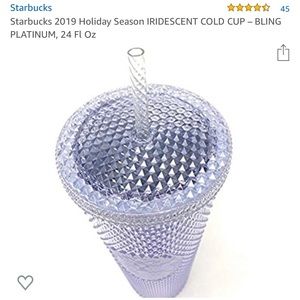 2019 Starbucks holiday cold cup platinum 24 oz